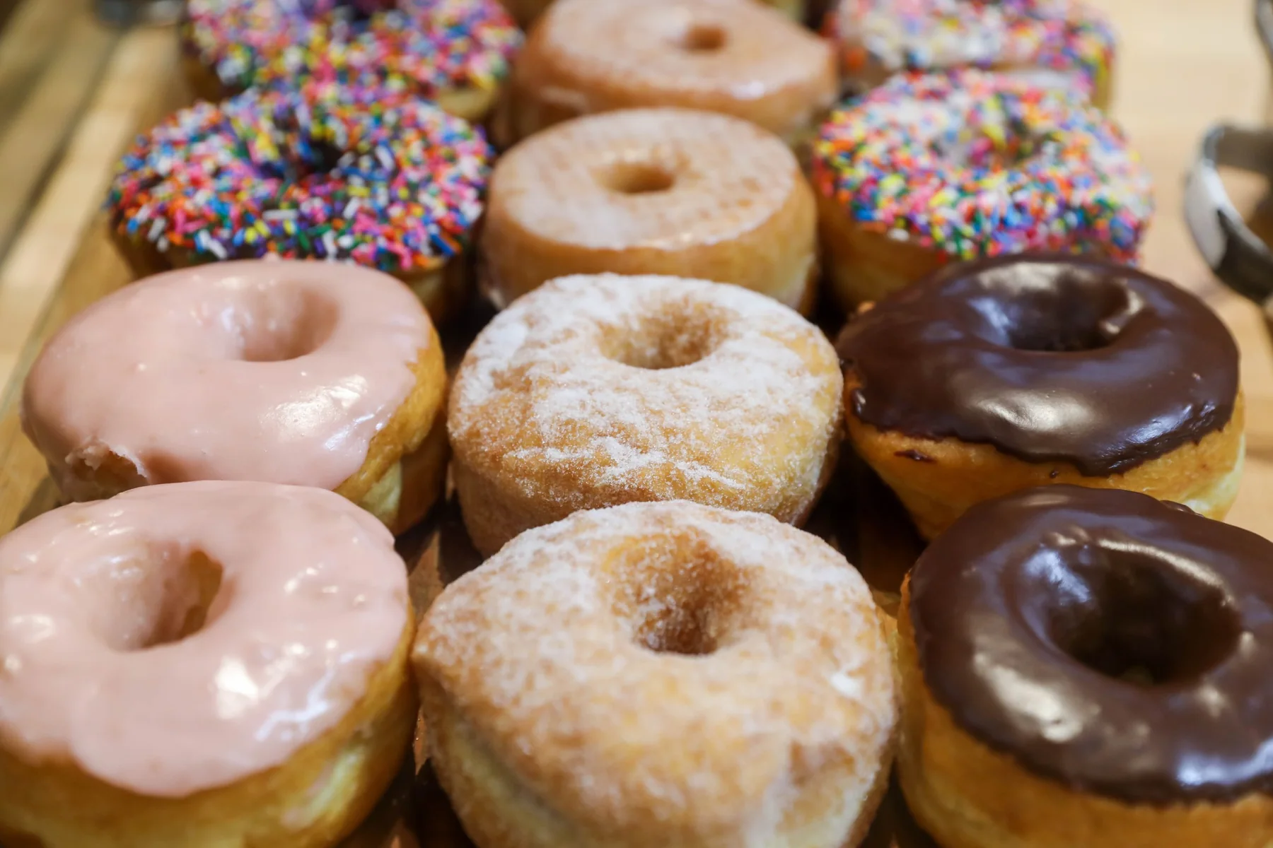 A box of assorted Johnny Doughnuts